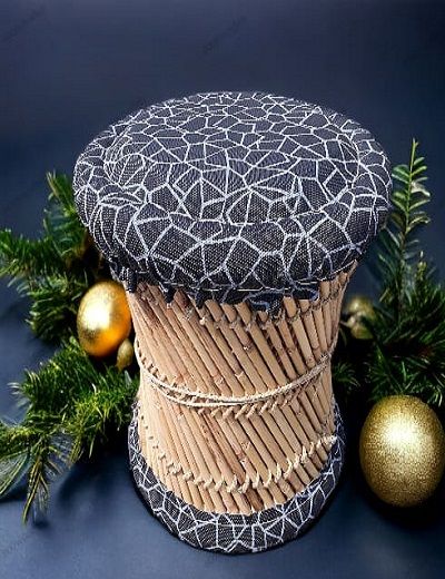 Picture of Black Handmade Ottoman